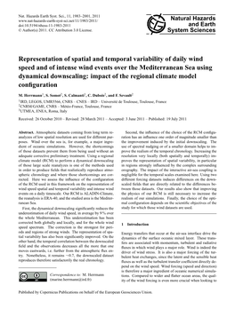 Representation of Spatial and Temporal Variability of Daily Wind