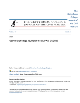 Gettysburg College Journal of the Civil War Era 2020