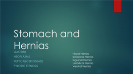 Gastritis Neoplasms Peptic Ulcer Disease