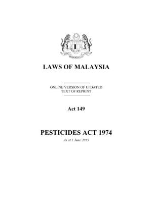 Pesticides Act 1974