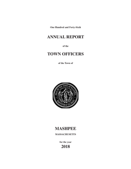 Annual Report Town Officers Mashpee 2018
