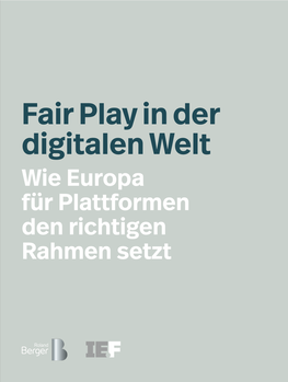 Fair Play in Der Digitalen Welt