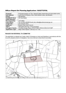 Officer Report on Planning Application: 18/02772/FUL