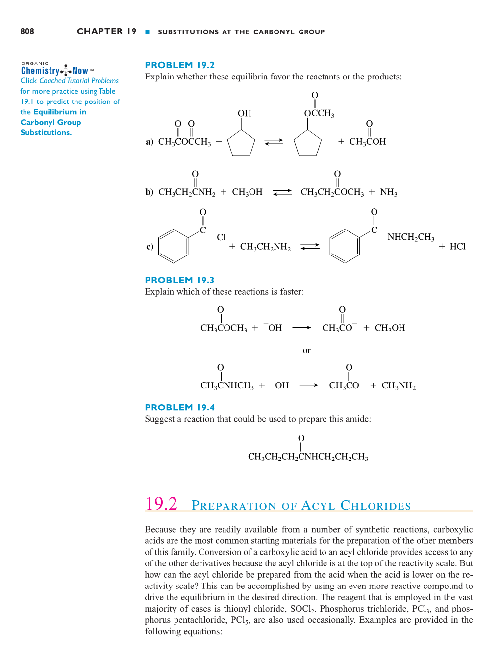 19.2 Preparation of Acyl Chlorides