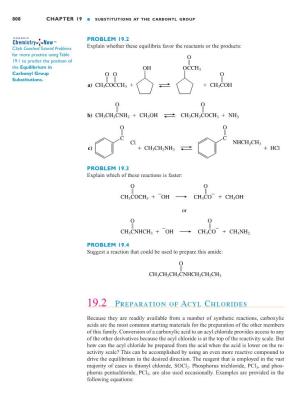19.2 Preparation of Acyl Chlorides