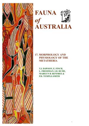 17. Morphology and Physiology of the Metatheria