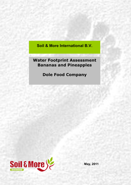 Soil & More International B.V. Water Footprint Assessment Bananas And