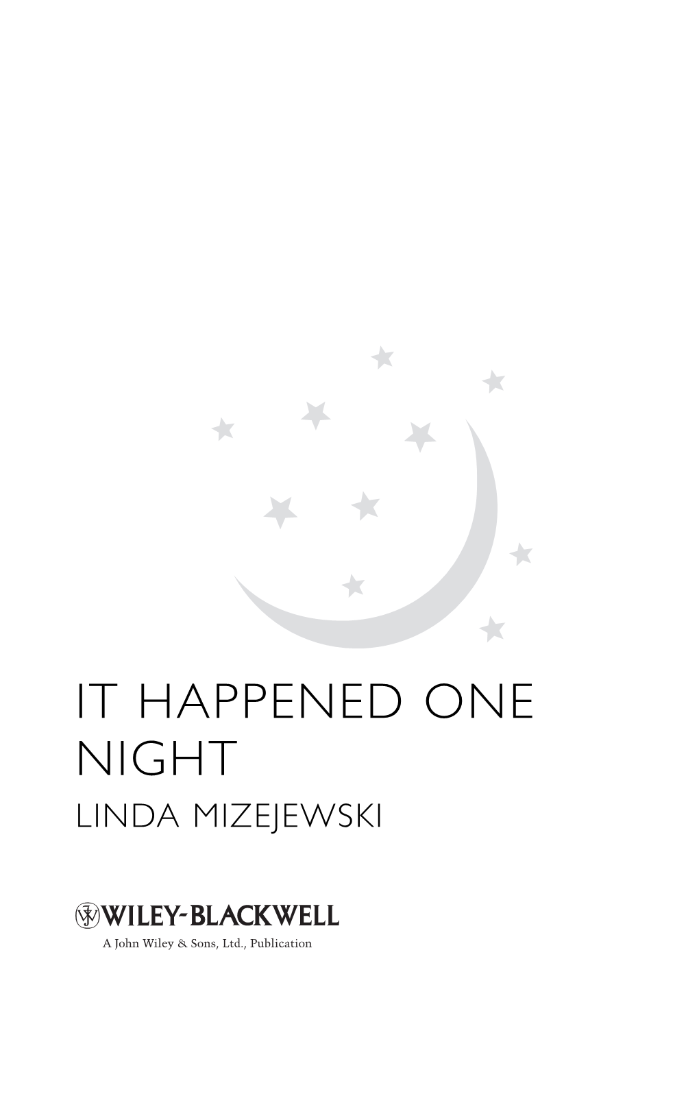 It Happened One Night Linda Mizejewski