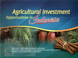 Chapter Iv Agricultural Investment, Potencies and Opportunities 31 1
