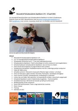 Nieuwsbrief Schaakacademie Apeldoorn 171 – 24 April 2021