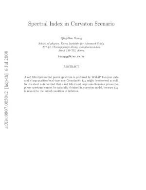 Spectral Index in Curvaton Scenario