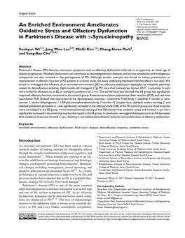 An Enriched Environment Ameliorates Oxidative Stress and Nitrated A-Syn in PD