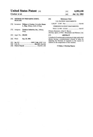 United States Patent (19) 11) 4,393,230 Crocker Et Al