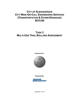 5015.00 Task 3 Multi-Use Trail Bollard Assessment