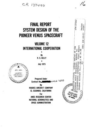Final Report System Design of the Pioneer Venus Spacecraft