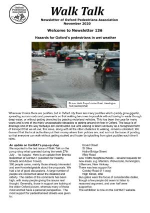 Oxford Pedestrians' Association Newsletter No