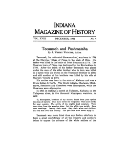 Indiana Magazineof History Vol