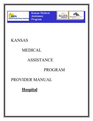 Kansas Medical Assistance Program Provider Manual