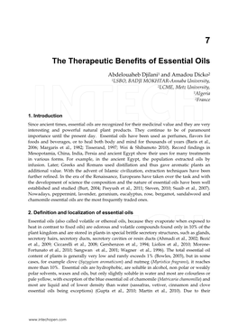 The Therapeutic Benefits of Essential Oils