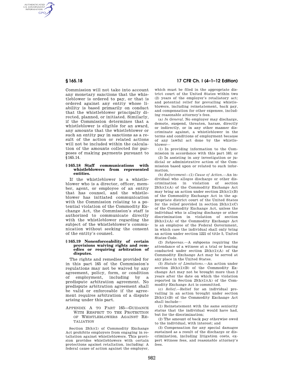 17 CFR Ch. I (4–1–12 Edition)