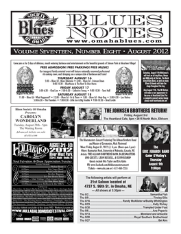 Blues Notes August 2012