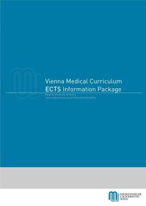 Vienna Medical Curriculum ECTS Information Package Medical University of Vienna