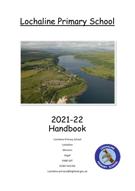 Lochaline Primary School 2021-22 Handbook