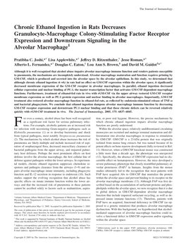 Alveolar Macrophage Expression and Downstream Signaling in The