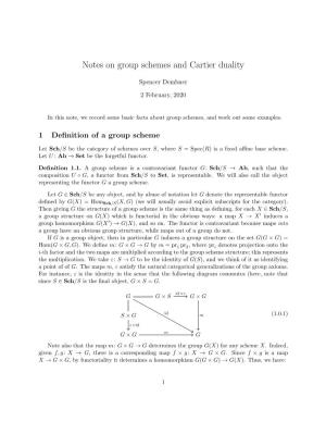 Notes on Group Schemes and Cartier Duality