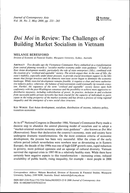 Doi Moi in Review: the Challenges of Building Market Socialism in Vietnam