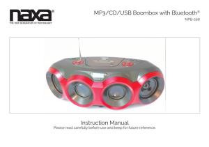MP3/CD/USB Boombox with Bluetooth® Instruction Manual