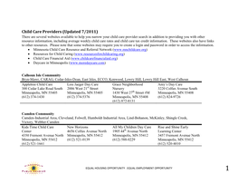 Child Care Providers (Updated 7/2011)
