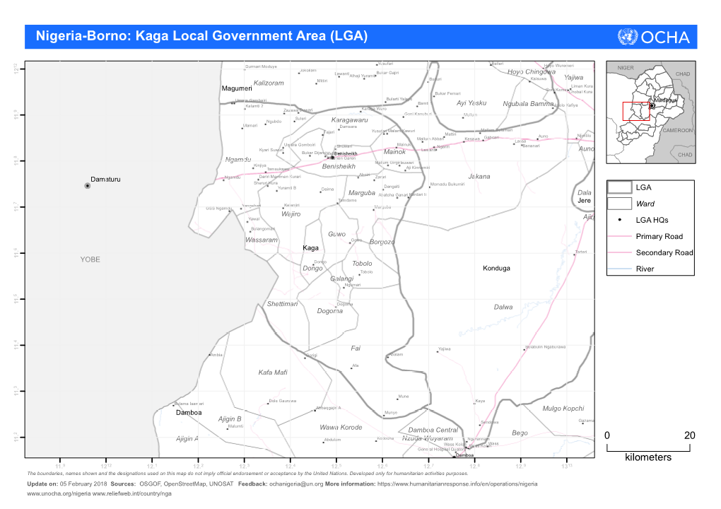 Nigeria-Borno: Kaga Local Government Area (LGA)