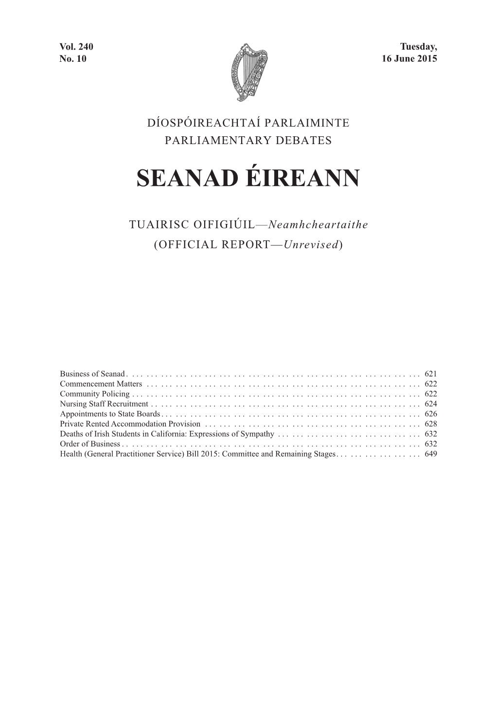 Seanad Éireann