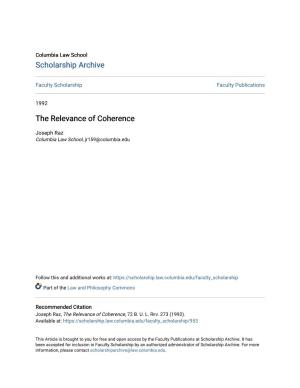 The Relevance of Coherence