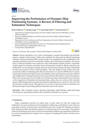 Improving the Performance of Dynamic Ship Positioning Systems: a Review of Filtering and Estimation Techniques