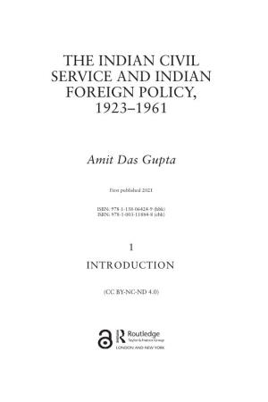 The Indian Civil Service and Indian Foreign Policy, 1923–1961
