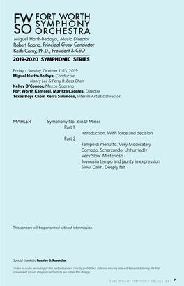 2019-2020 Symphonic Series