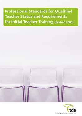 Professional Standards for Qualified Teacher Status and Requirements