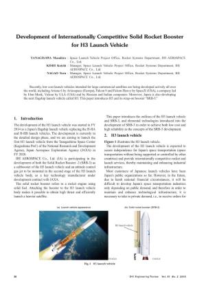 Development of Internationally Competitive Solid Rocket Booster for H3 Launch Vehicle