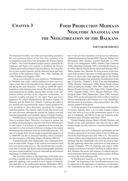 Food Production Modes in Neolithic Anatolia and the Neolithization of the Balkans