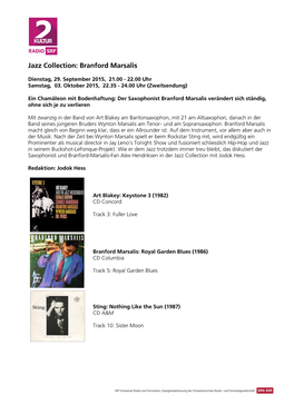Jazz Collection: Branford Marsalis