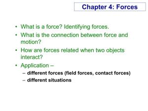 Chapter 4: Forces