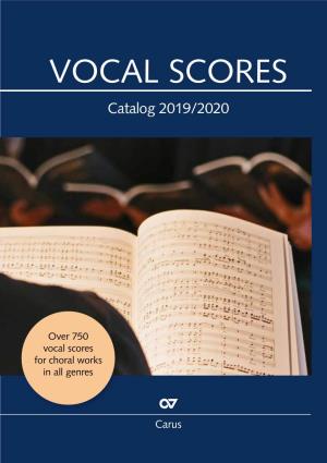 VOCAL SCORES Catalog 2019/2020
