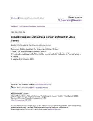 Markedness, Gender, and Death in Video Games