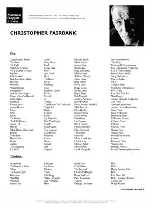 Christopher Fairbank