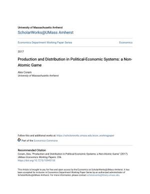 Production and Distribution in Political-Economic Systems: a Non-Atomic Game" (2017)