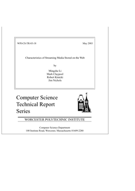 Computer Science Technical Report Series