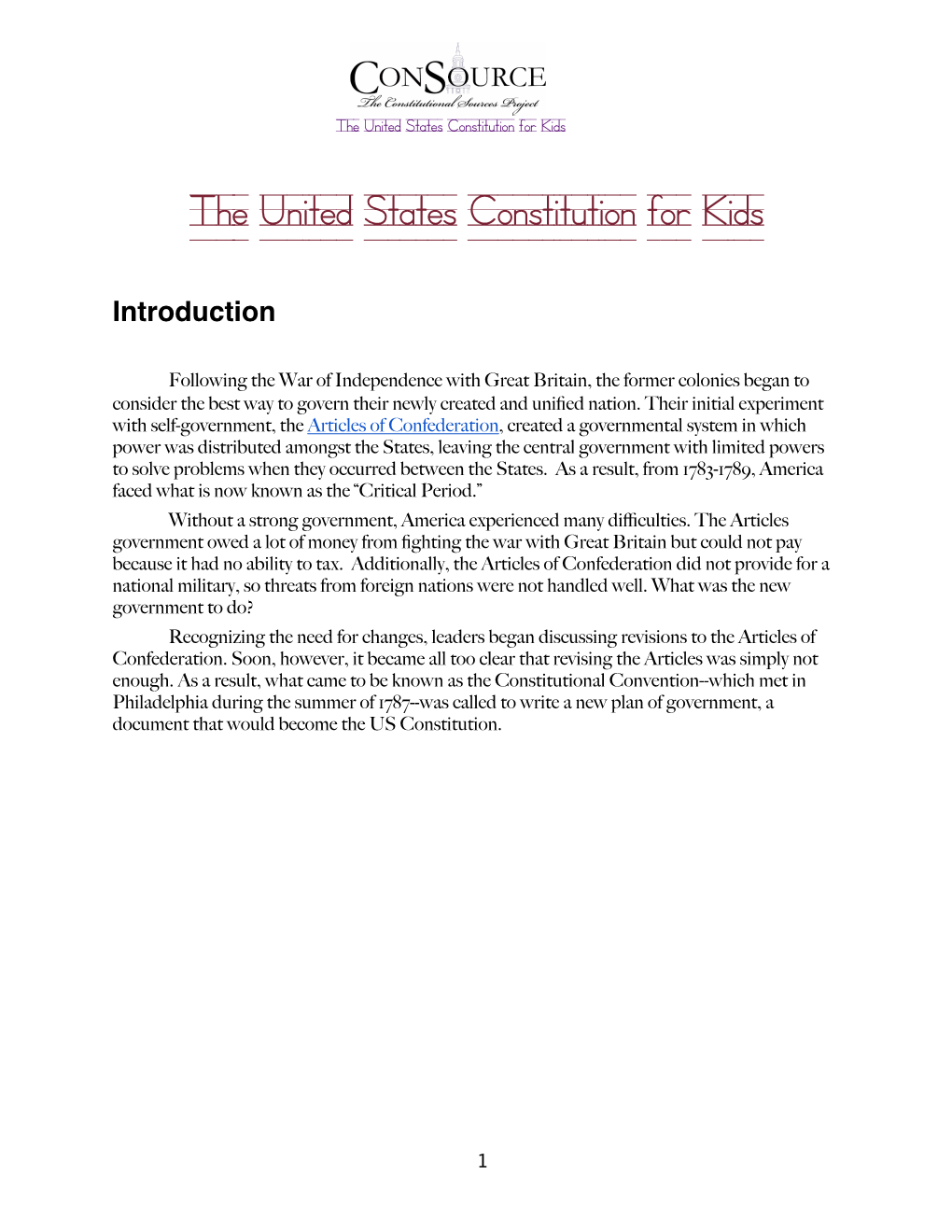 Kids' Constitution