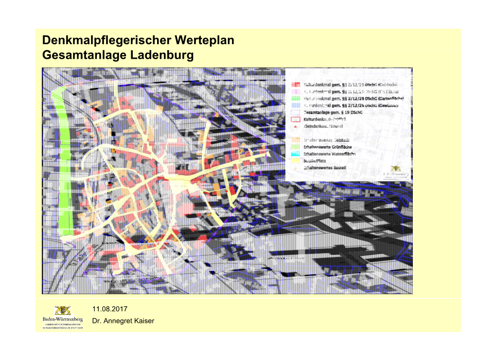 Denkmalpflegerischer Werteplan Gesamtanlage Ladenburg